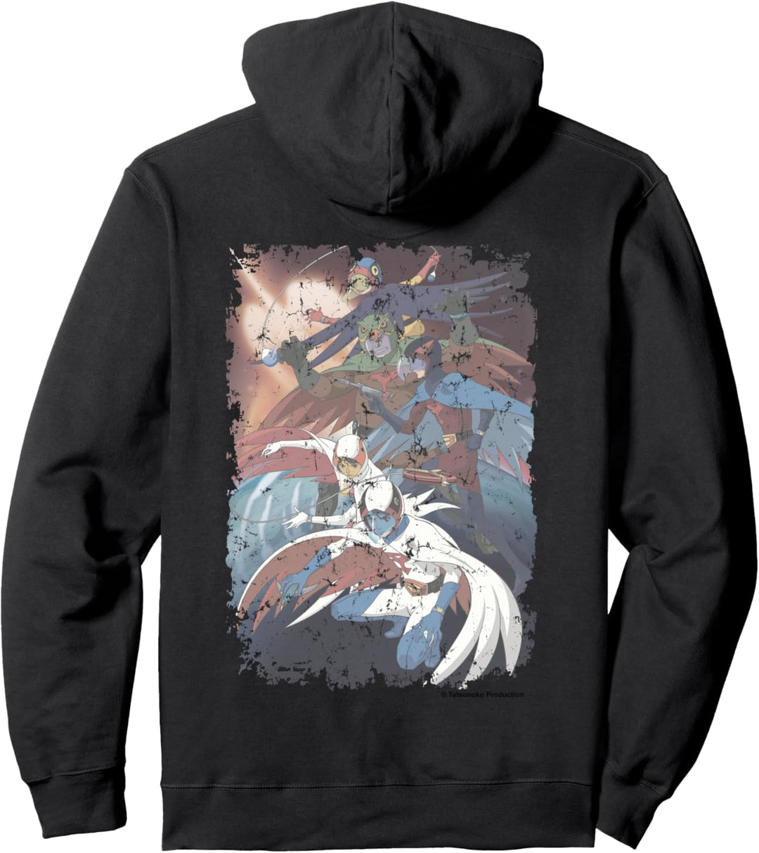 US-Manga Gatchaman Poster Planet Distressed 01 Pullover Hoodie
