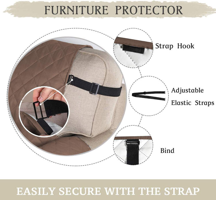 PETCUTE Sofabezug Sofaüberwurf Anti-Rutsch Sofa schonbezug wasserdichtes Sofabezüge Quilted Sofabezü