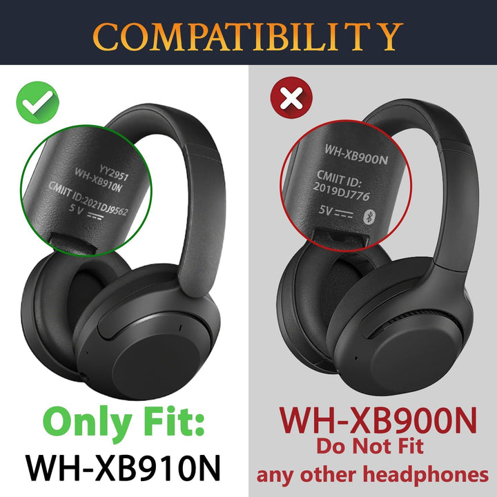 SOULWIT Lammfell Ersatz Ohrpolster für Sony WH-XB910 XB910N Extra Bass Noise Cancelling Kopfhörer, f