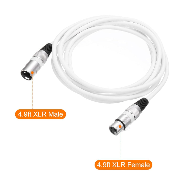 QUARKZMAN XLR Stecker auf XLR-Buchse 1,5m Mikrofonkabel Audio Adapter für Vorverstärker/Lautsprecher