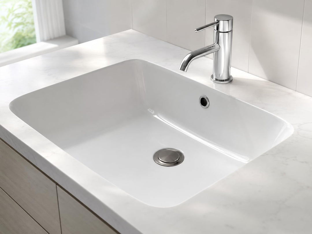Wirquin SS 30718877 Waschbecken-Abfluss, flach, Weiss