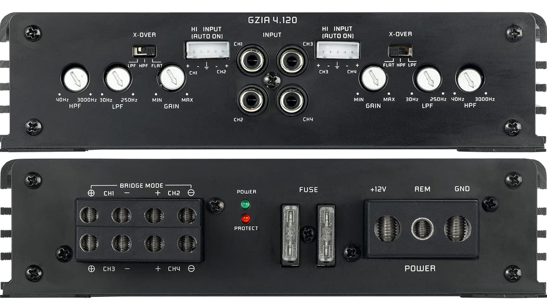 Ground Zero GZIA 4.120-4/2-Kanal Endstufe mit 550 Watt (RMS: 480 Watt)