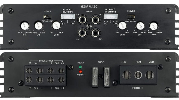 Ground Zero GZIA 4.120-4/2-Kanal Endstufe mit 550 Watt (RMS: 480 Watt)
