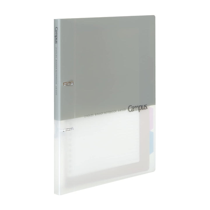 Kokuyo Campus Ringbuch mit 2 Ringen, A4, 2 Löcher, bis zu 100 Blatt, Grau, Japan Import (RU-PP158M)