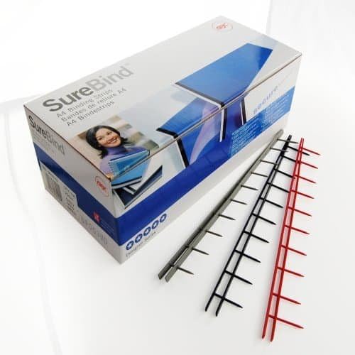 GBC SureBinds Bindestrips, A4, 100 Stück, rot, rot