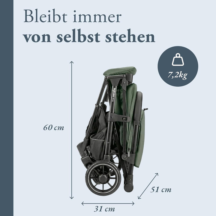 Inglesina NOW Kompakter Buggy Leicht 7,2 kg, Automatisches One-Touch-Faltsystem, Rückenlehne bis 170