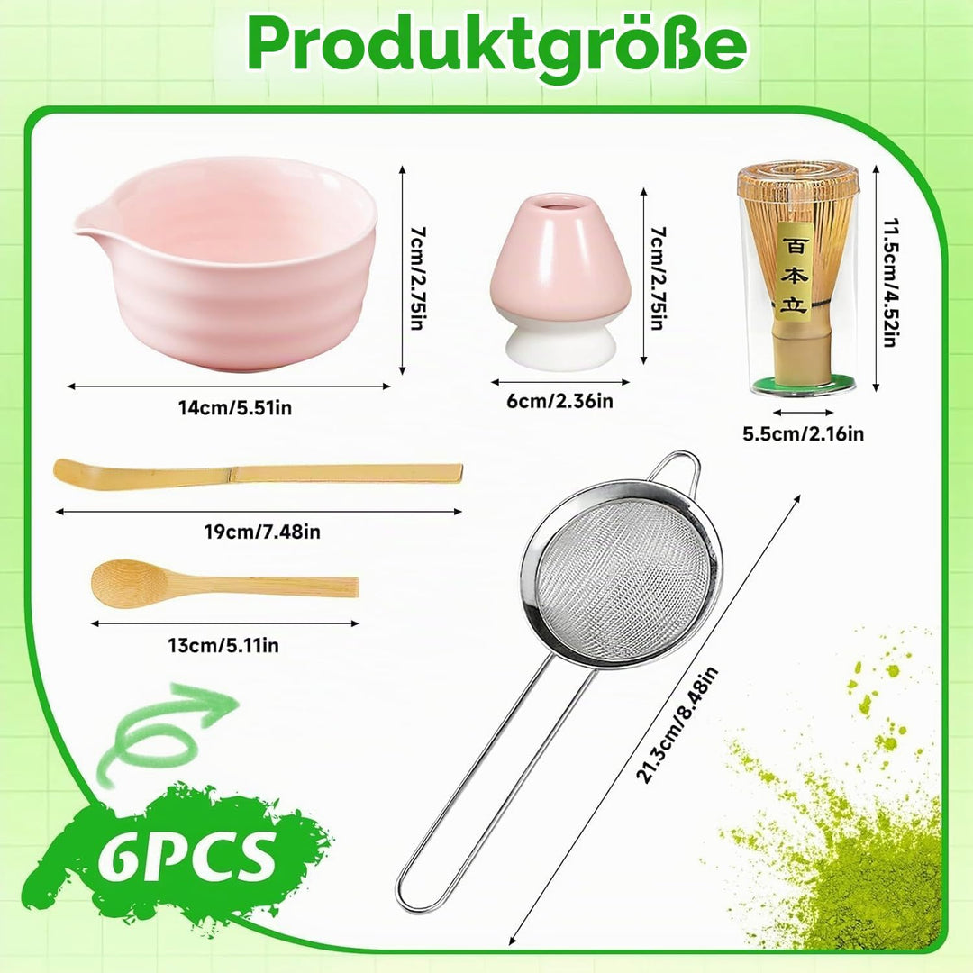 Simsky Matcha set, Japanisches Tee-Set, Matcha-Schale, Schaufel, Sieb, Matcha-Besenhalter, Matcha-Be