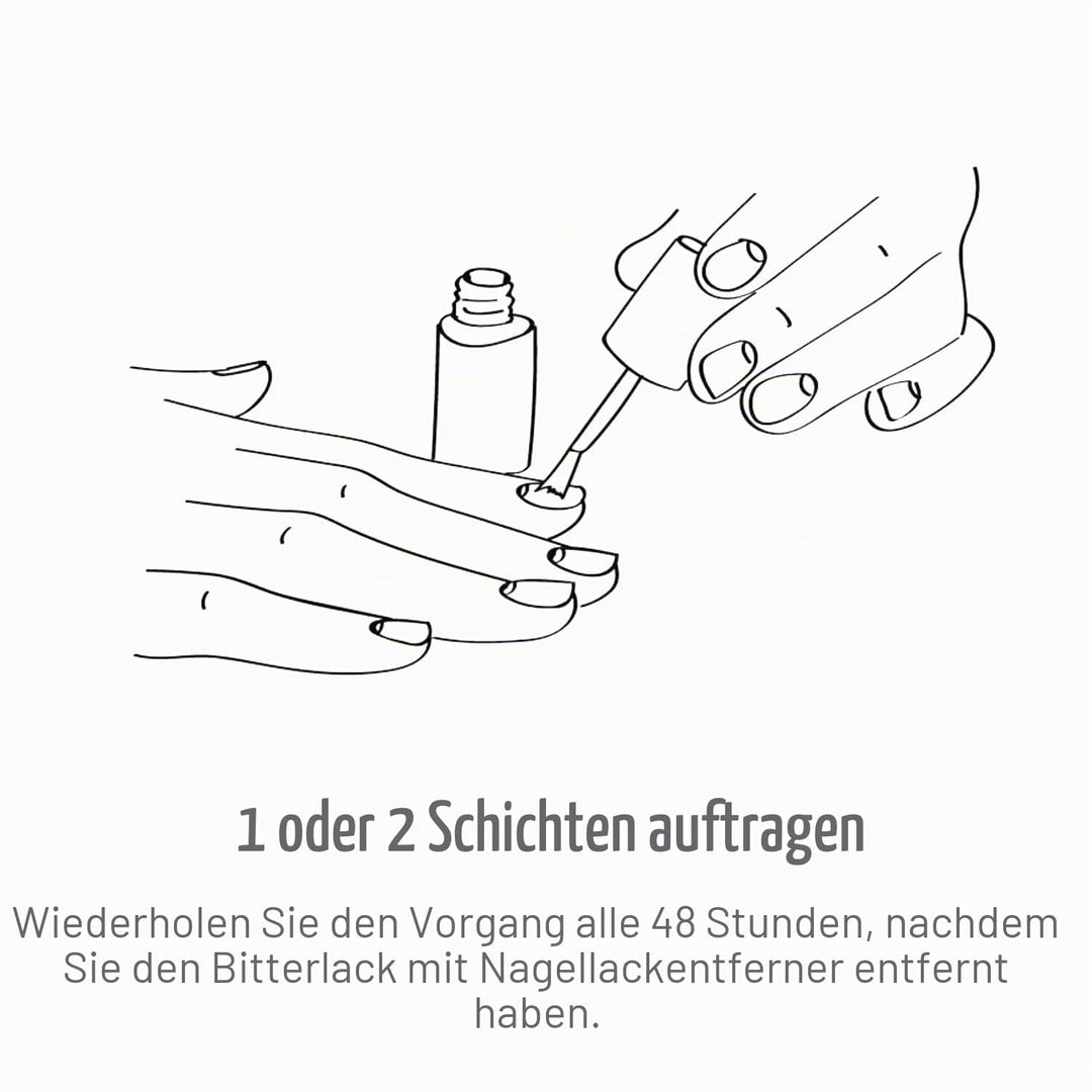 BELWEDER - Bitterstoff Nagellack gegen Nägelkauen 2 x 7,5ml - Nagellack Transparent mit Bitterem Ges
