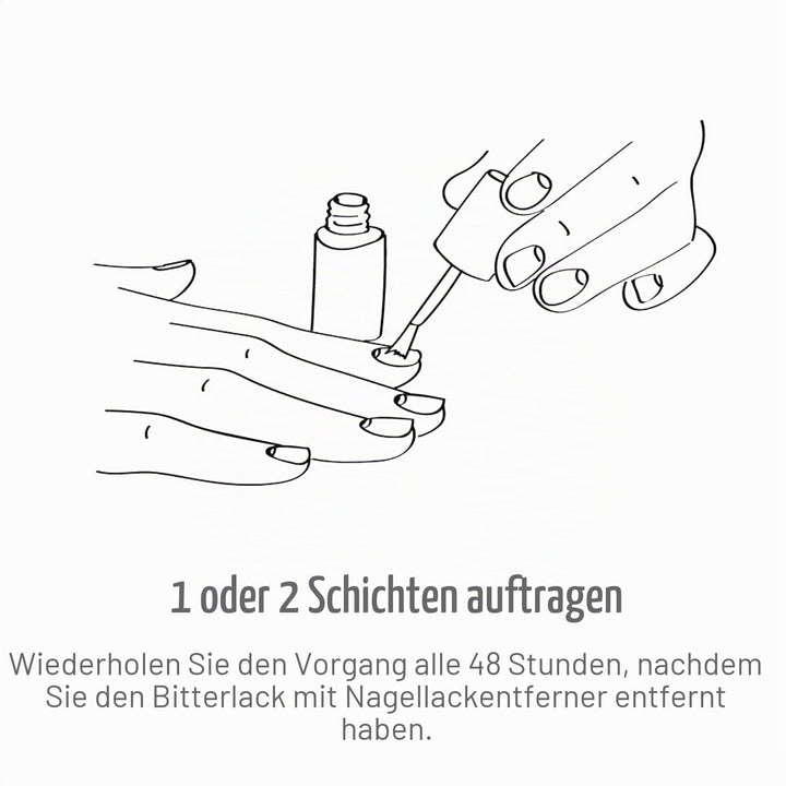 BELWEDER - Bitterstoff Nagellack gegen Nägelkauen 2 x 7,5ml - Nagellack Transparent mit Bitterem Ges