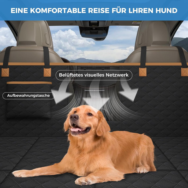 Hundedecke Auto Rücksitz, wasserdicht, Kratzfest Hunde-Autositz Rücksitz, mit 8 stabilen Hartholzpla