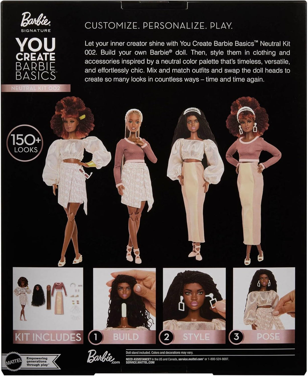 Barbie Basics You Create Neutral Kit 002 mit individuell gestaltbarer Modepuppe und Mode in universe