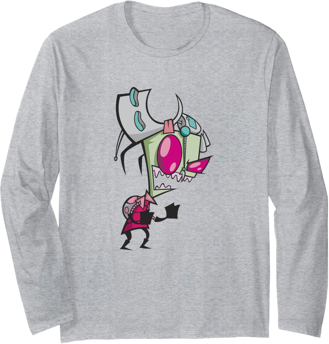 Invader Zim Menacing Laugh Tired GIR Portrait Langarmshirt