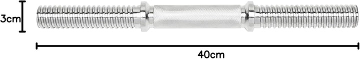 Bad Company Chrom Kurzhantelstange mit Gewinde-Auflageflächen inkl. Sternverschlüssen 30/31 mm I Kur