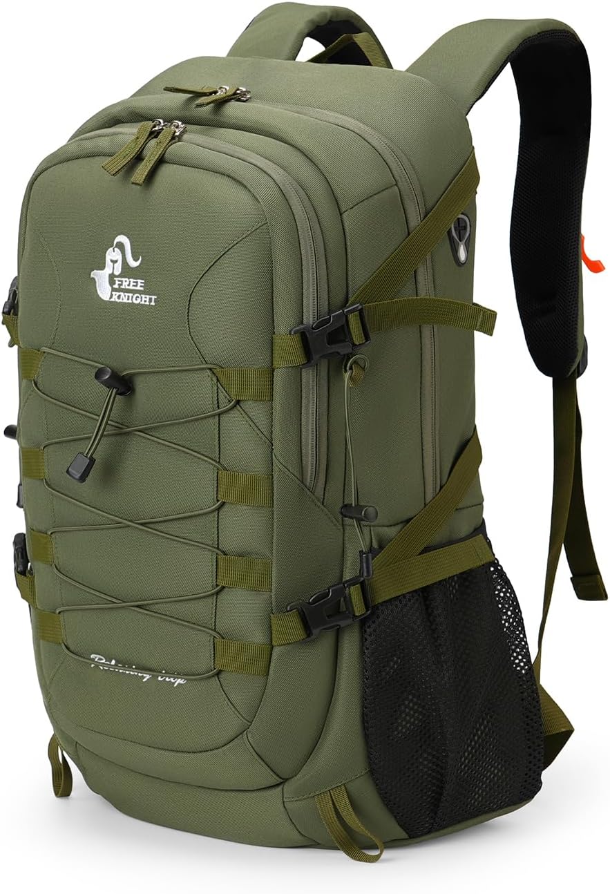 Bseash 40L Leichter wasserdichter Wanderrucksack mit Regenschutz, Outdoor Sport Reise Tagesrucksack