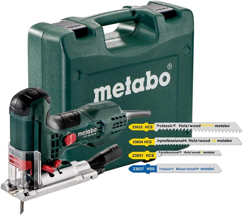 Metabo STE 100 Quick Set Stichsäge Kunststoffkoffer- mit 20 Stichsägeblättern - 601100900