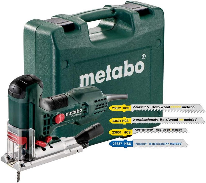 Metabo STE 100 Quick Set Stichsäge Kunststoffkoffer- mit 20 Stichsägeblättern - 601100900