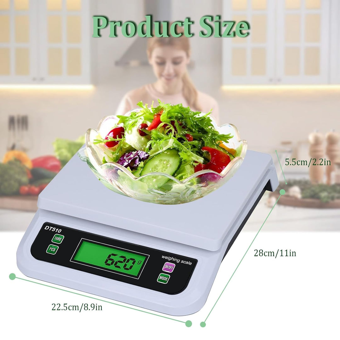 Küchenwaage Digital, 30kg Küche Digitalwaage mit LCD Display Waage küchenwaage mit 6 Arten Einheiten