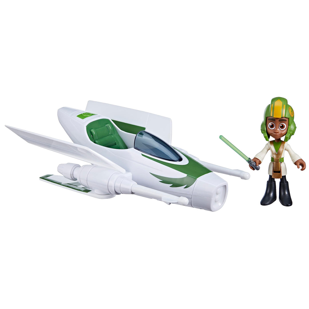 Star Wars F8014 EIGENSCHAFTSFAHRZEUG NORDOSTEN Kai Brightstar Jedi Fahrer, Figur mit Raumschiff, Ska