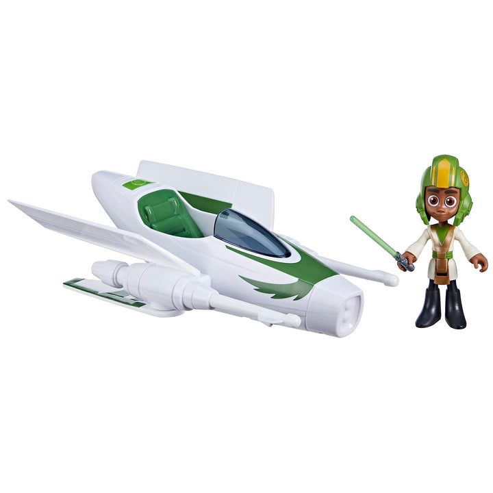 Star Wars F8014 EIGENSCHAFTSFAHRZEUG NORDOSTEN Kai Brightstar Jedi Fahrer, Figur mit Raumschiff, Ska
