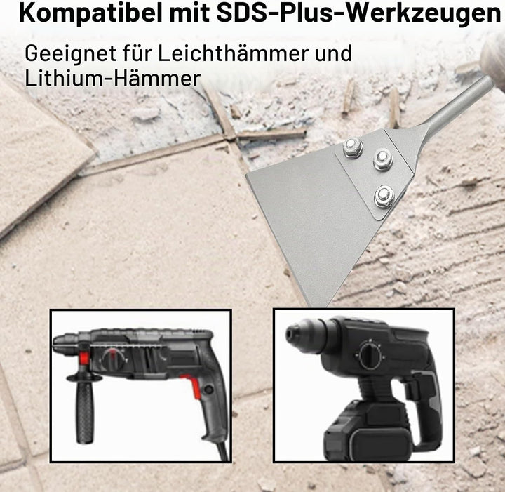 Greywolf SDS Plus Bodenschaber-Set, 12,7 x 27,9 cm, Fliesenentfernungswerkzeug für SDS Plus Meissel