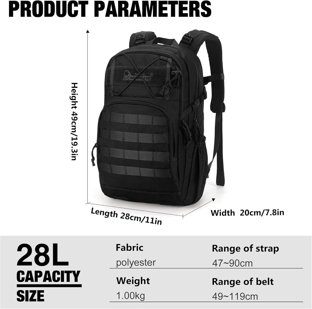 Mardingtop 28L/40L Militär Rucksack Wanderrucksäcke Trekkingrucksack Tactical Molle Rucksack für Cam