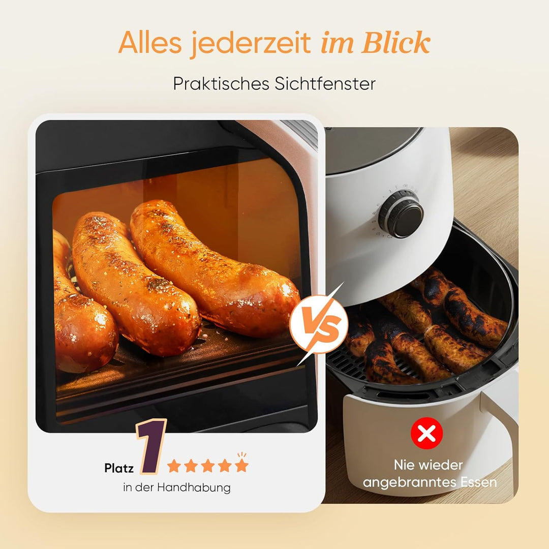 Cosori Heissluftfritteuse 2 Kammern Airfryer, 6-in-1 Dual Zone Air Fryer XXL 8,5 L, Heissluftfritteu