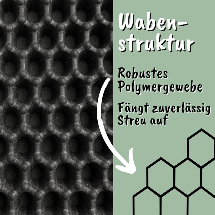 Fellou Katzenklo Matte 75x58 cm | XXL Matte Katzentoilette | perfekte Katzenstreu Matte für die saub