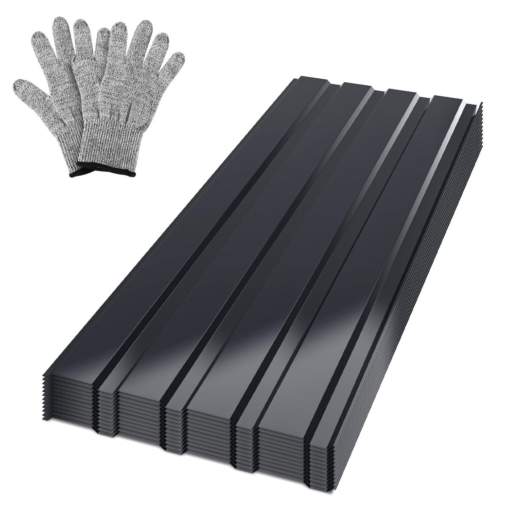 12x Profilblech Trapezblech Dachplatten Stahlblech 115x45cm = 6m² Wellblechplatten für Dach Metall D