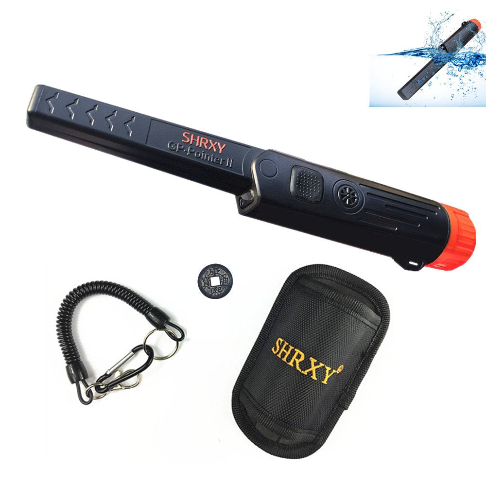 shrxy Metal Detectors Portable Gold Hunter Gold Finder Hand Held with LED Light for Low Light Uses (