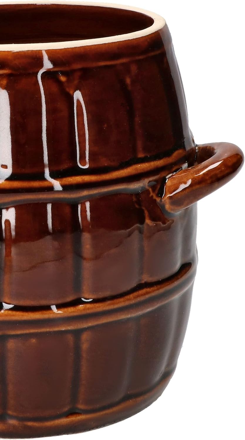 KOTARBAU® Keramik Gärtopf 2,5 L Keramikfass Steinzeugtopf Gurkentopf Sauerkrauttopf Steinzeug Steing