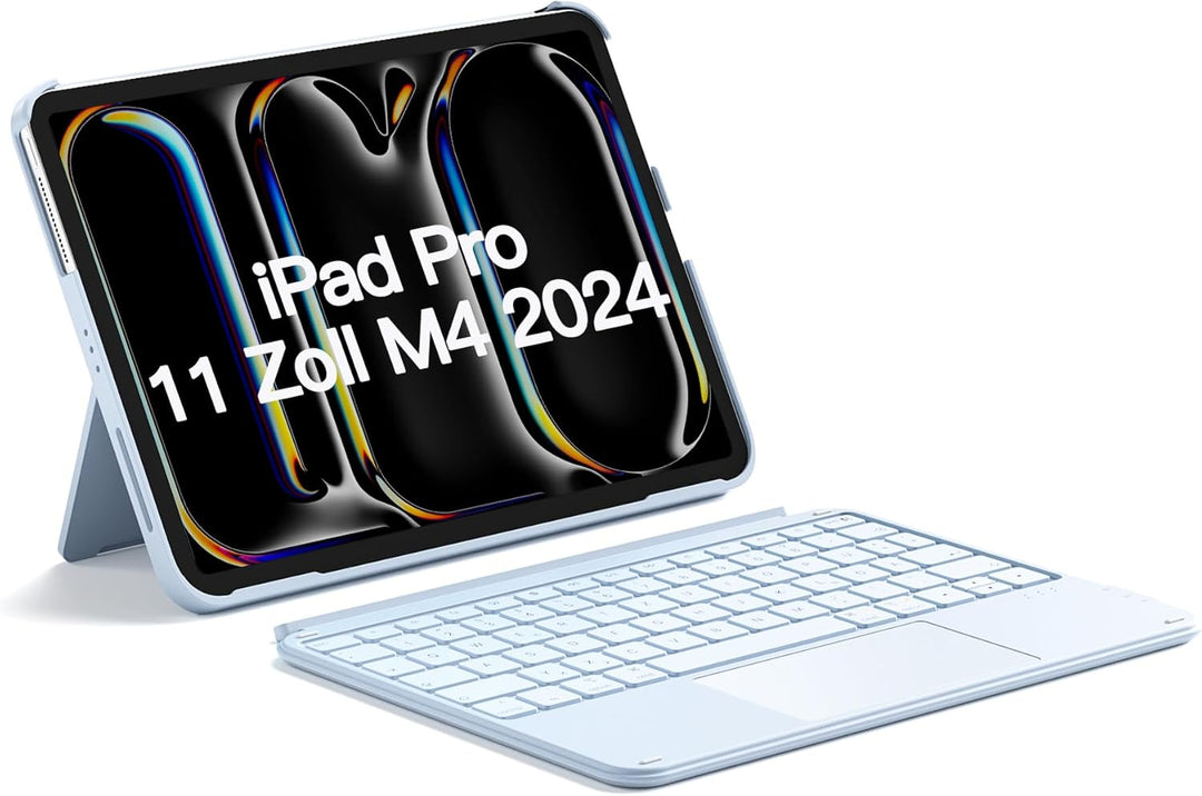 Inateck Hülle mit Tastatur für iPad Pro 11 2024, ACE Touch Ultraleichte Tastatur Abnehmbar, mit Touc