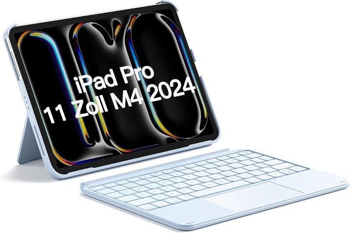 Inateck Hülle mit Tastatur für iPad Pro 11 2024, ACE Touch Ultraleichte Tastatur Abnehmbar, mit Touc