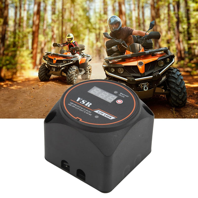 Dual Battery Isolator, KIMISS 12V 140A Spannungsempfindliches Relais VSR mit Display für ATV UTV RV