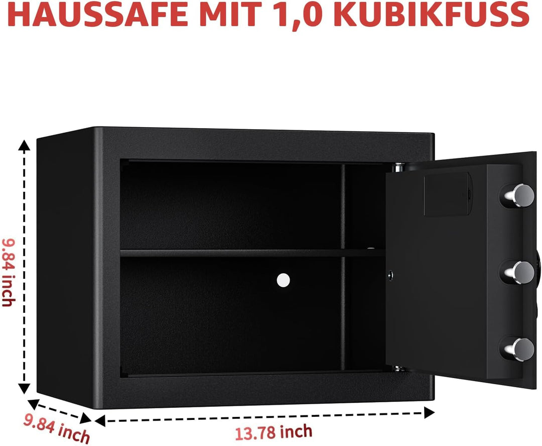 KABISAFE 20L Safe Tresor für Zuhause, Möbeltresor mit Zahlenschloss,Digitaler Tresor mit Herausnehmb