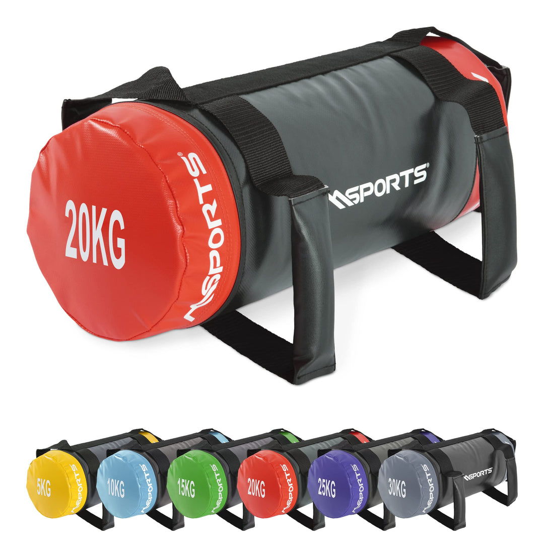 MSPORTS Power Bag Premium 5-30 kg Fitness Bag - Sandsack für Functional Fitness Gewichtssack 20