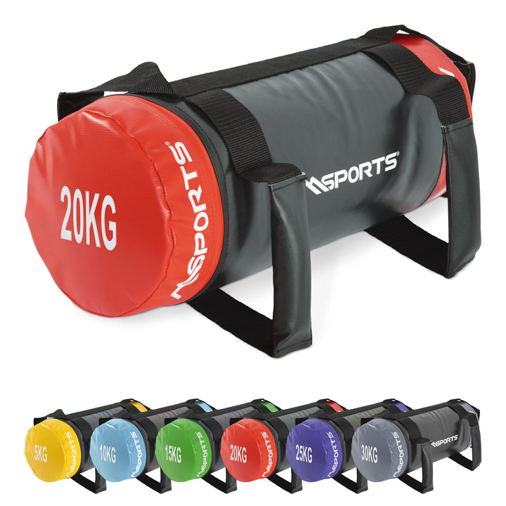 MSPORTS Power Bag Premium 5-30 kg Fitness Bag - Sandsack für Functional Fitness Gewichtssack 20