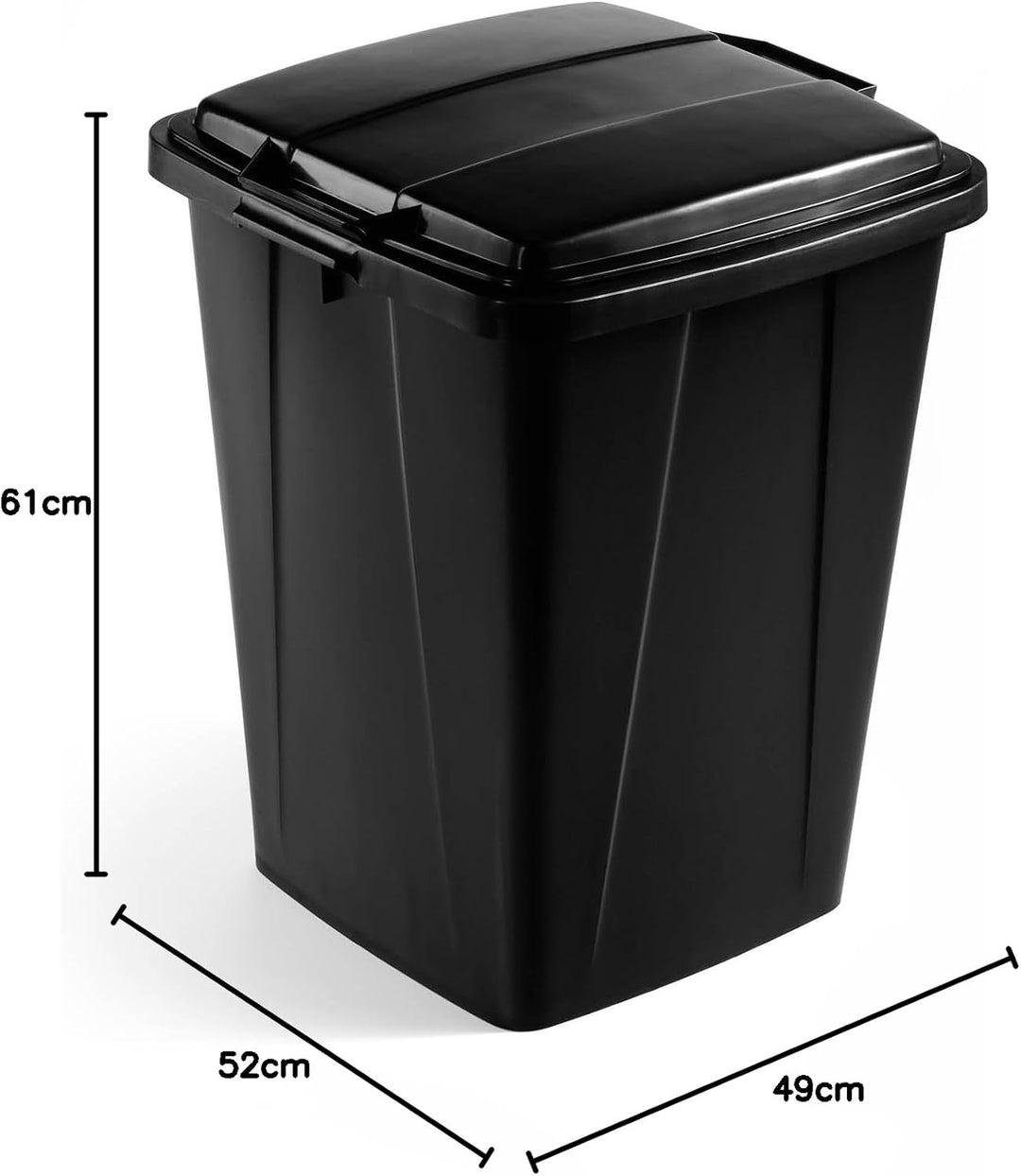 Durable Durabin Abfalleimer / Wertstofftonne 90 Liter, mit Tragegriffen, schwarz, 1800474221, schwar
