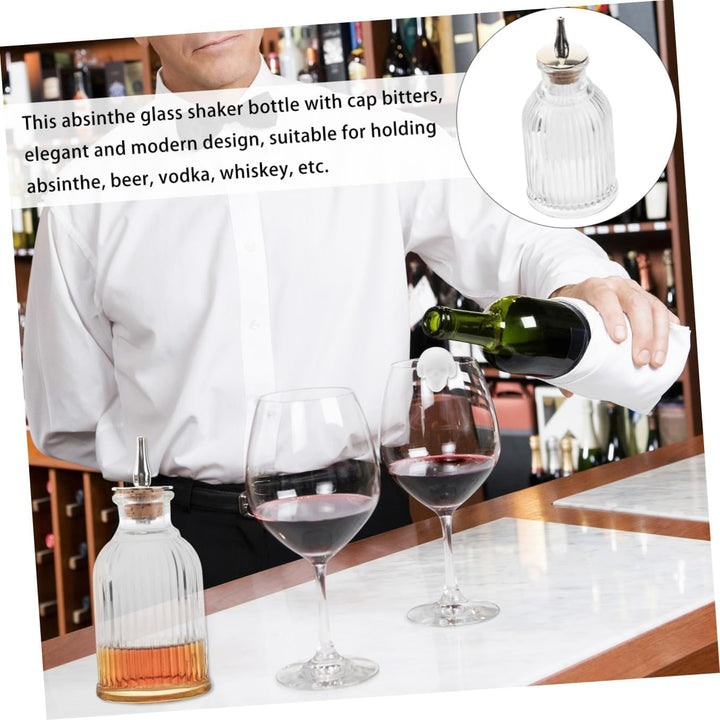 DOITOOL Glasflasche Für Wein Absinth Getränke Und Whisky Mit Deckel Aus Bruchfestem Material Elegant