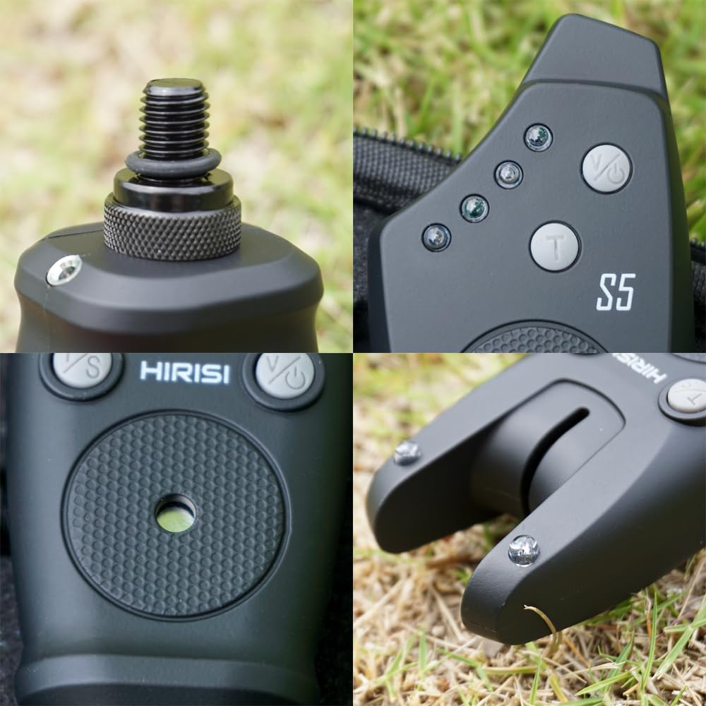 Hirisi Tackle Kabelloser Bissanzeiger für Angeln, in Tragetasche Fbm-s5-4, Fbm-s5-4