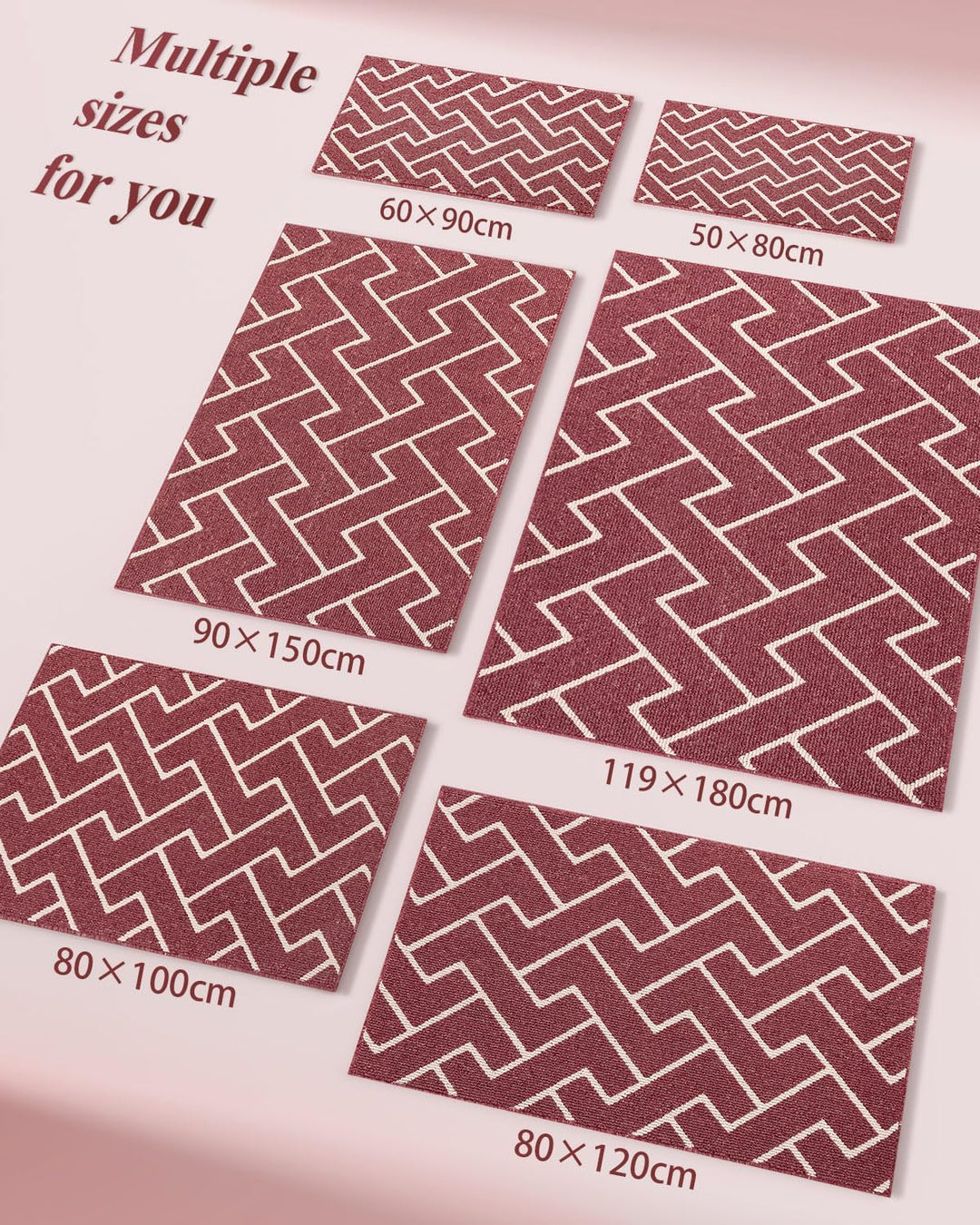 Biscpro Schmutzfangmatte 50x80 Fussmatte, Wasserdicht Schmutzabsorption Matte Fussmatte für Aussen I