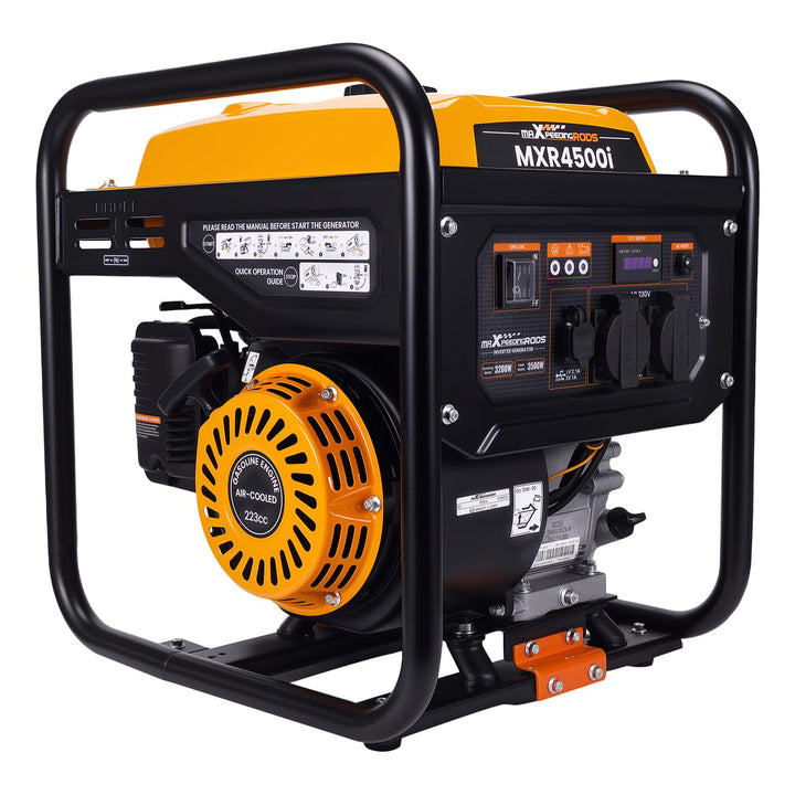 maXpeedingrods Inverter Stromgenerator 3500W Benzin 4 Takt mit zwei 230V Steckdosen Leise und leicht