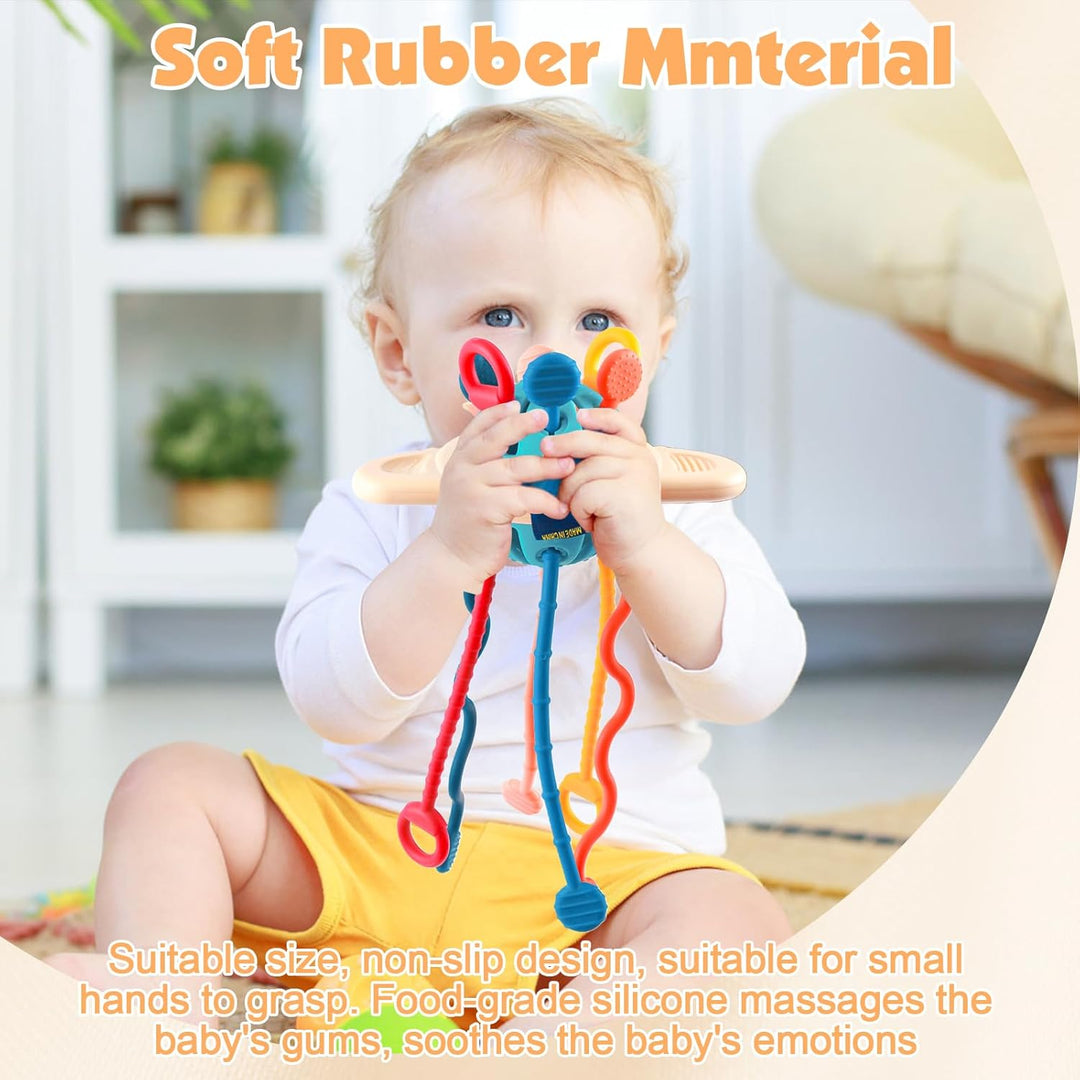 MYDOVA Montessori Spielzeug, Kinderspielzeug ab 1 Jahr, Sensorik Spielzeug Baby, Beissring Baby, Sil