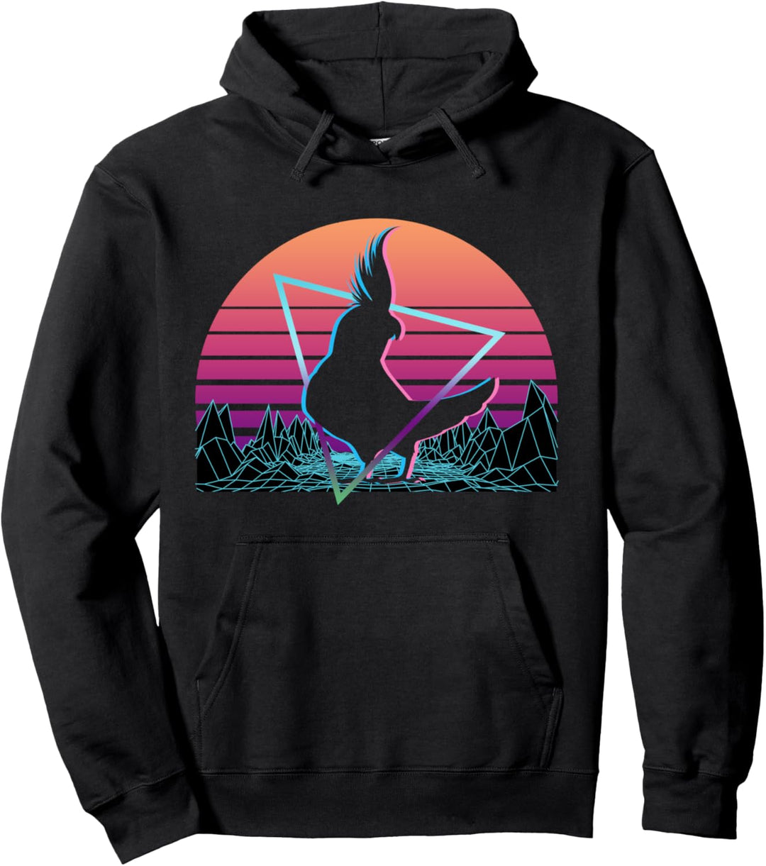 Nymphensittich Papagei Retro Pullover Hoodie
