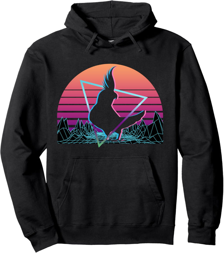 Nymphensittich Papagei Retro Pullover Hoodie