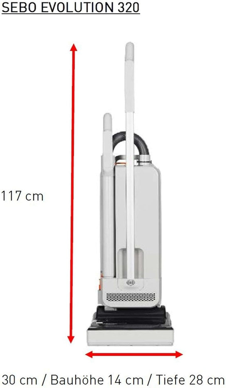 SEBO EVOLUTION 320 Profi-Bürstsauger 890 Watt Arbeitsbreite 30 cm