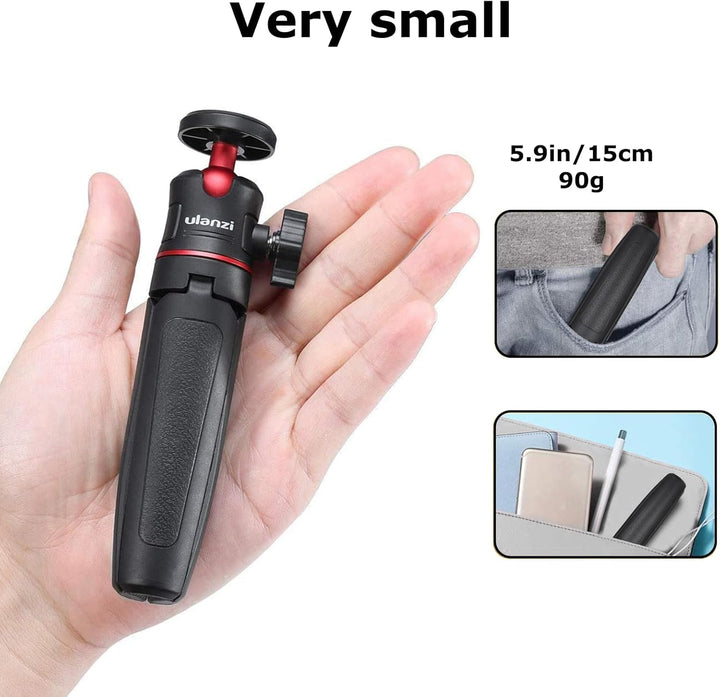 ULANZI MT-08 Kompaktes Reisestativ, tragbar, Mini-Stativ, mit 1/4-Zoll-Schraube, kleines Stativ komp