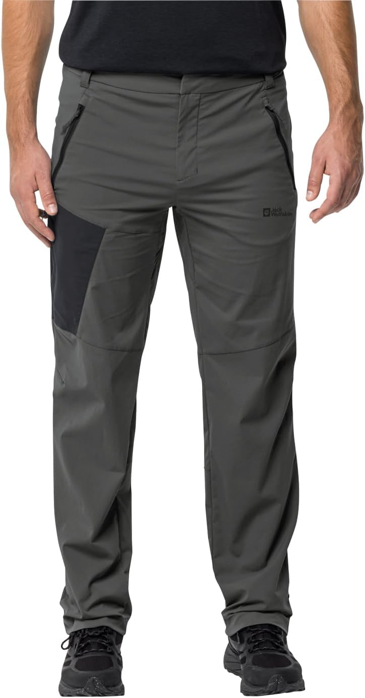 Jack Wolfskin Herren Wanderhose Glastal Pants M 48 Lang Slate, 48 Lang Slate