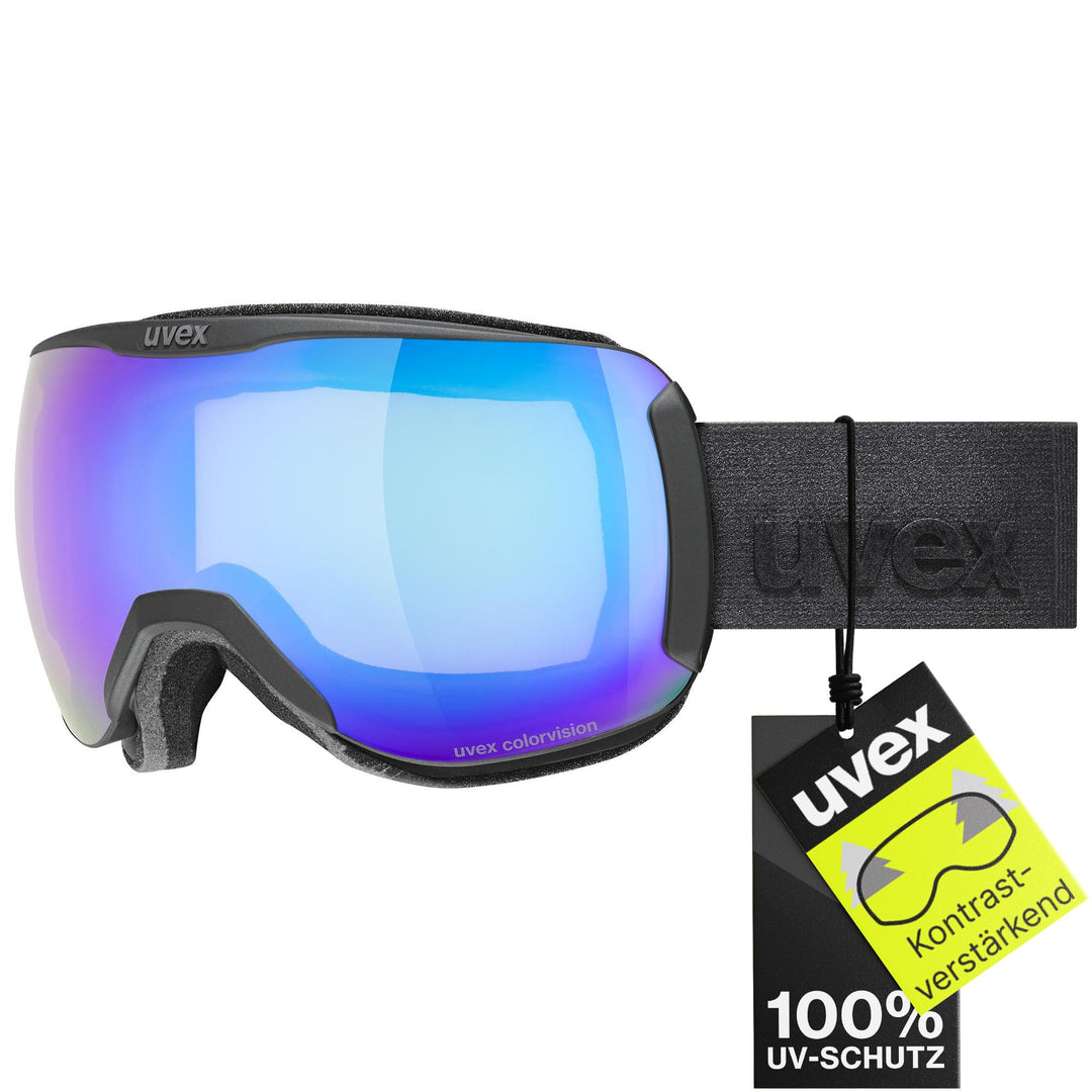 uvex Unisex Downhill 2100 Cv Skibrille (1er Pack) Einheitsgrösse black mat/blue-green, Einheitsgröss