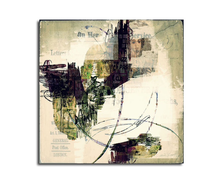 Paul Sinus Art Pink Power - Abstrakt395_60x60cm Bild auf Leinwand Abstraktes Motiv quadratisches For