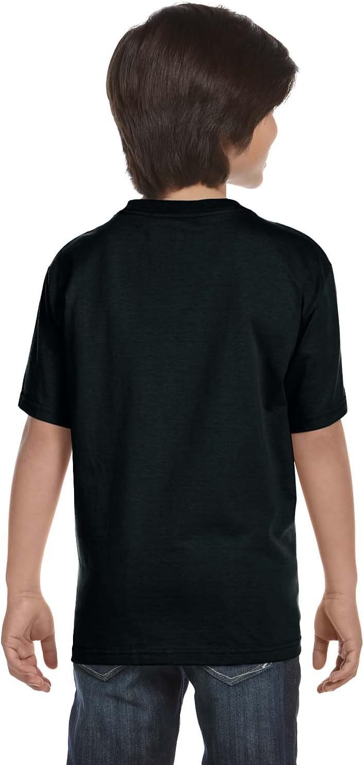 Jungen TAGLESS? ComfortSoft? Crewneck T-Shirt (XS, Schwarz)